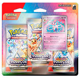 (pt br) blister triplo escarlate e violeta 8.5 evoluções prismáticas sylveon